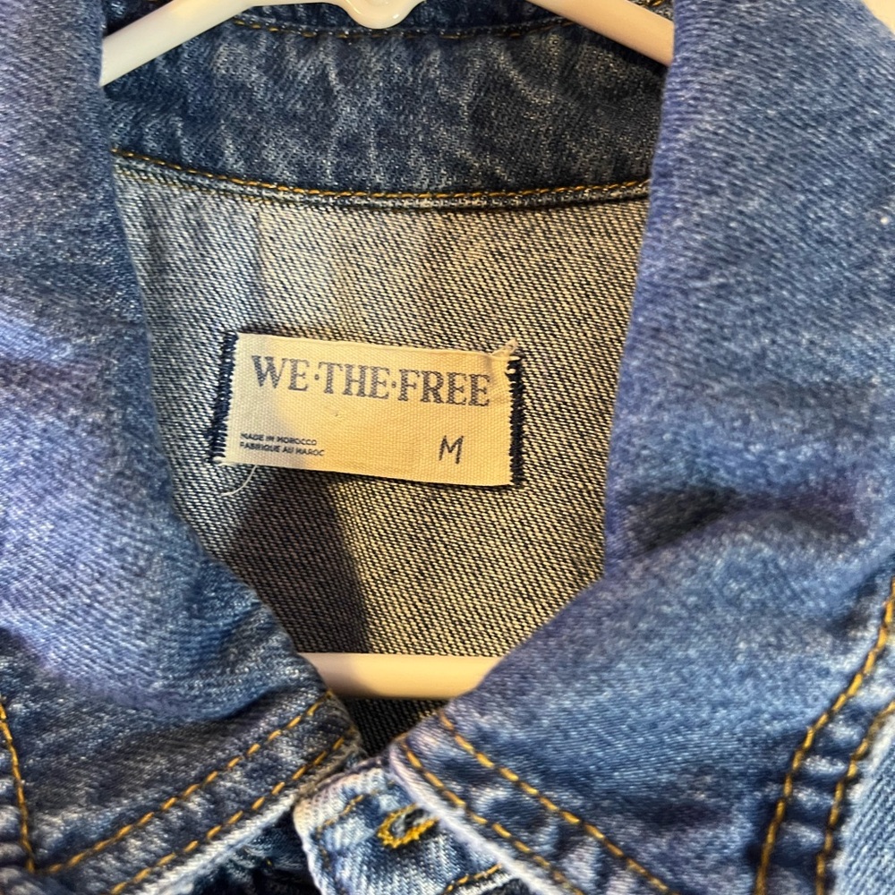 Free People We The Free Marci Denim Coverall Jumpsuit - Picture 5 of 7